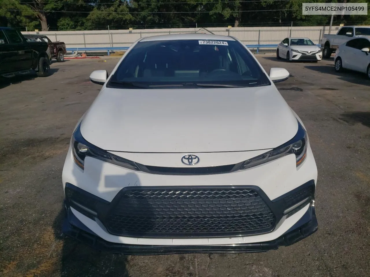 2022 Toyota Corolla Se VIN: 5YFS4MCE2NP105499 Lot: 73822624