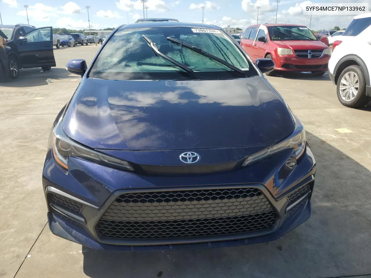 2022 Toyota Corolla Se VIN: 5YFS4MCE7NP133962 Lot: 73867334