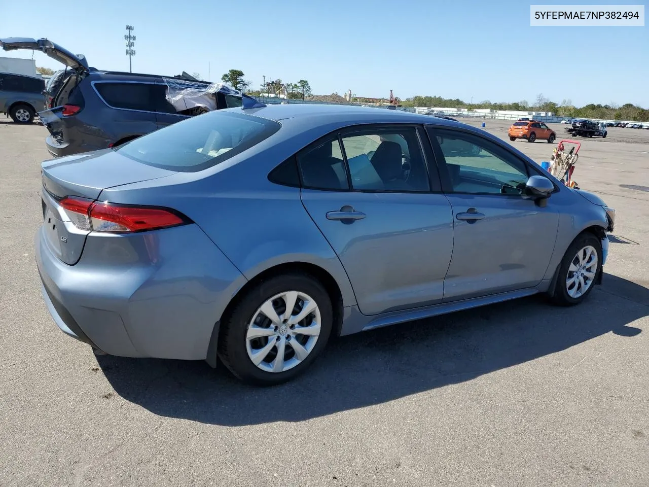 2022 Toyota Corolla Le VIN: 5YFEPMAE7NP382494 Lot: 74210754