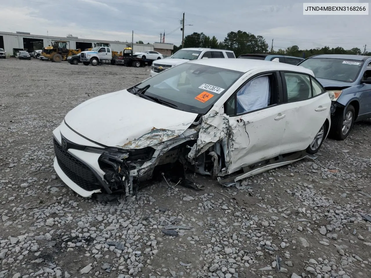 2022 Toyota Corolla Se VIN: JTND4MBEXN3168266 Lot: 74513674