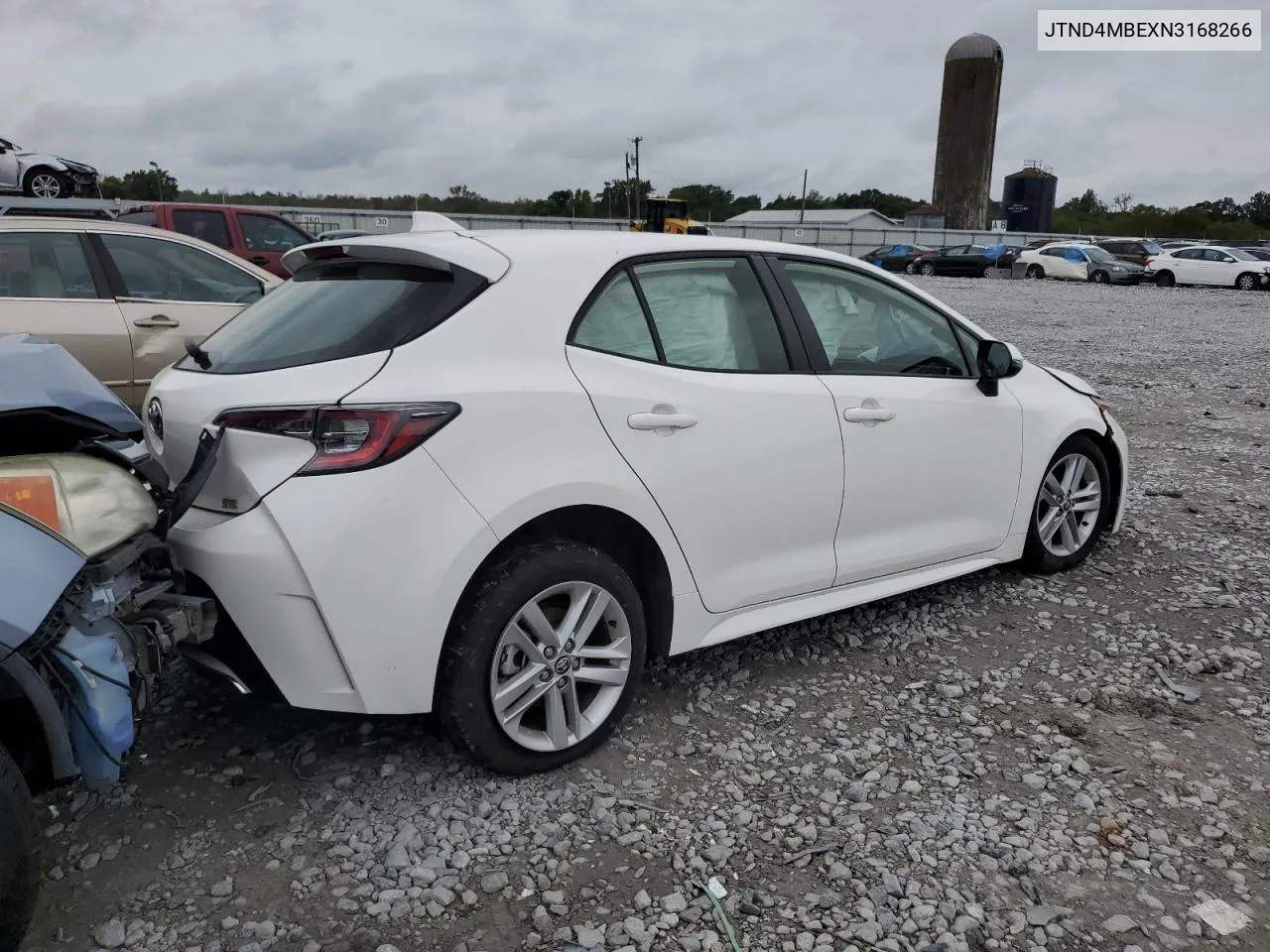 2022 Toyota Corolla Se VIN: JTND4MBEXN3168266 Lot: 74513674