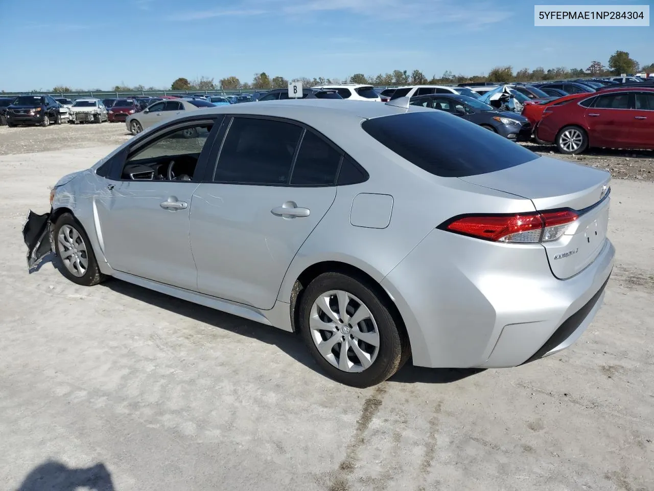 2022 Toyota Corolla Le VIN: 5YFEPMAE1NP284304 Lot: 74979954