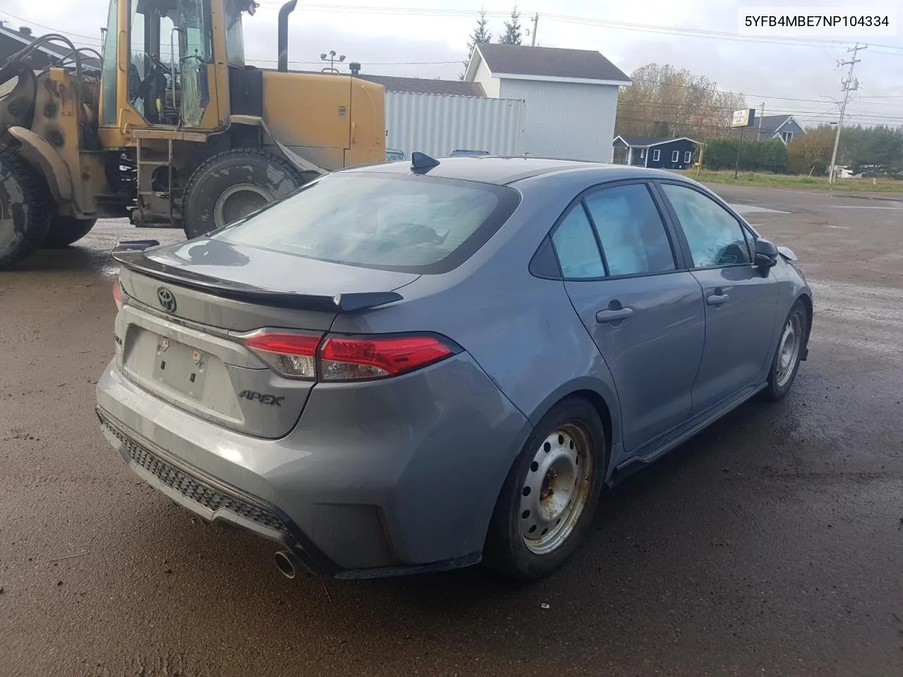 2022 Toyota Corolla Se VIN: 5YFB4MBE7NP104334 Lot: 75005624