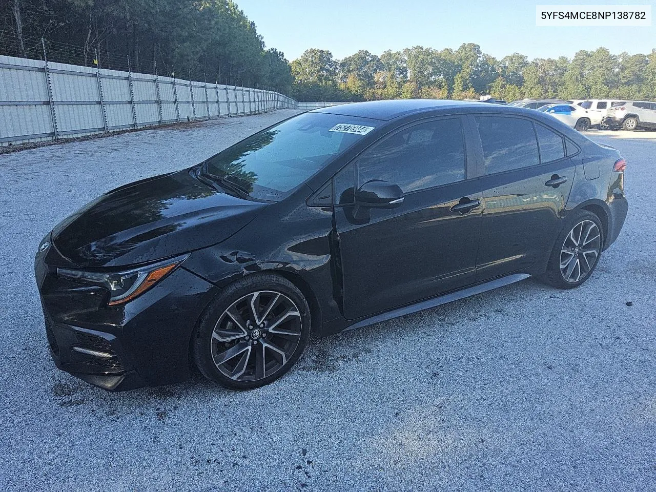 2022 Toyota Corolla Se VIN: 5YFS4MCE8NP138782 Lot: 75276944