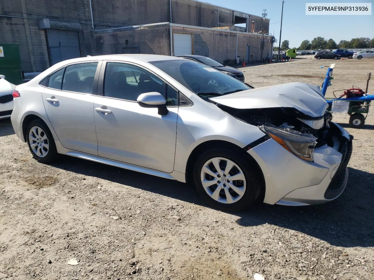 2022 Toyota Corolla Le VIN: 5YFEPMAE9NP313936 Lot: 75281104