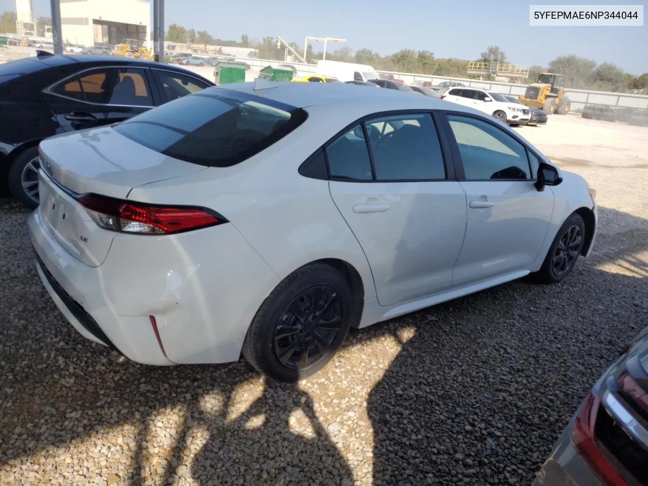 2022 Toyota Corolla Le VIN: 5YFEPMAE6NP344044 Lot: 75540784