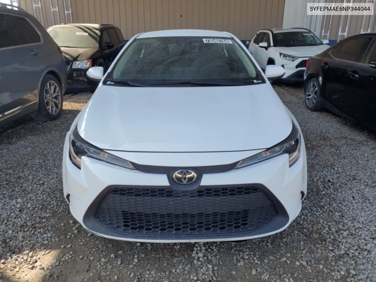 2022 Toyota Corolla Le VIN: 5YFEPMAE6NP344044 Lot: 75540784