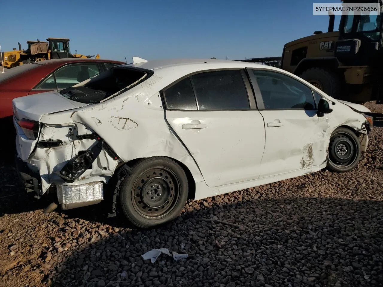 2022 Toyota Corolla Le VIN: 5YFEPMAE7NP296666 Lot: 75692344