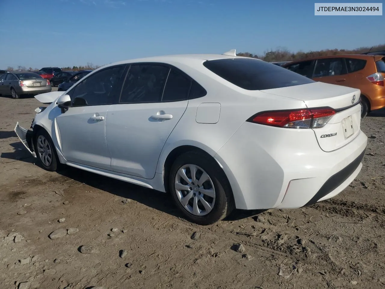 2022 Toyota Corolla Le VIN: JTDEPMAE3N3024494 Lot: 76568644