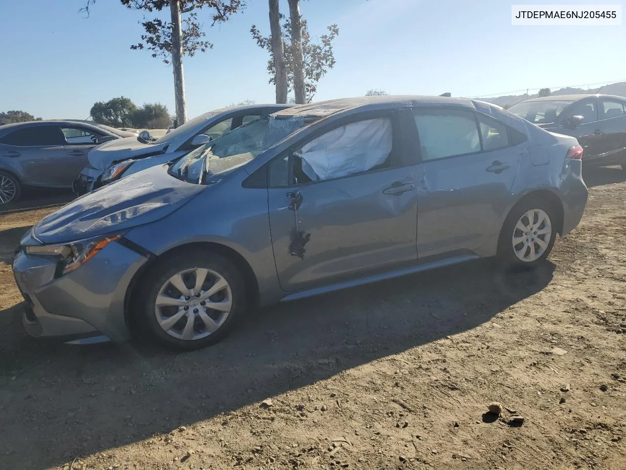 2022 Toyota Corolla Le VIN: JTDEPMAE6NJ205455 Lot: 76590274