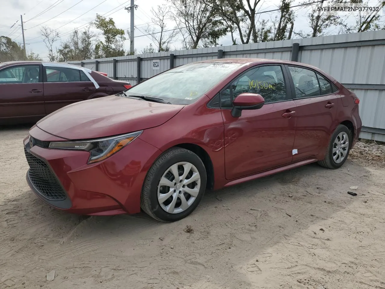 2022 Toyota Corolla Le VIN: 5YFEPMAE2NP377932 Lot: 76627944