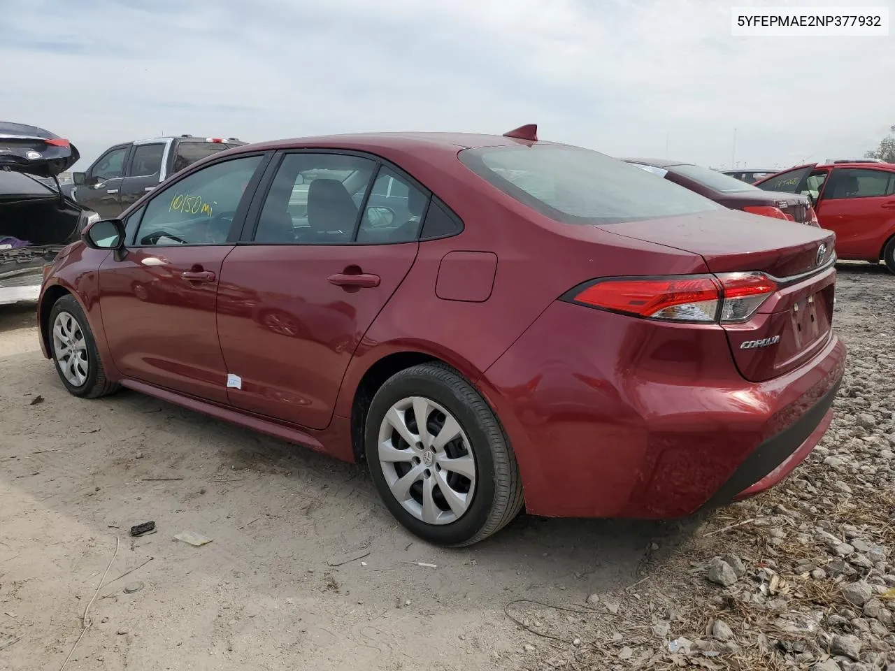 2022 Toyota Corolla Le VIN: 5YFEPMAE2NP377932 Lot: 76627944