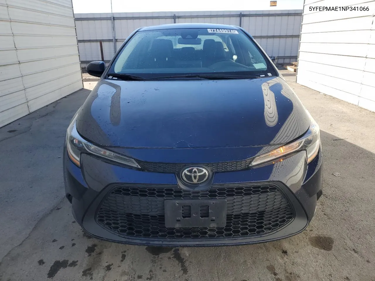 2022 Toyota Corolla Le VIN: 5YFEPMAE1NP341066 Lot: 77449974