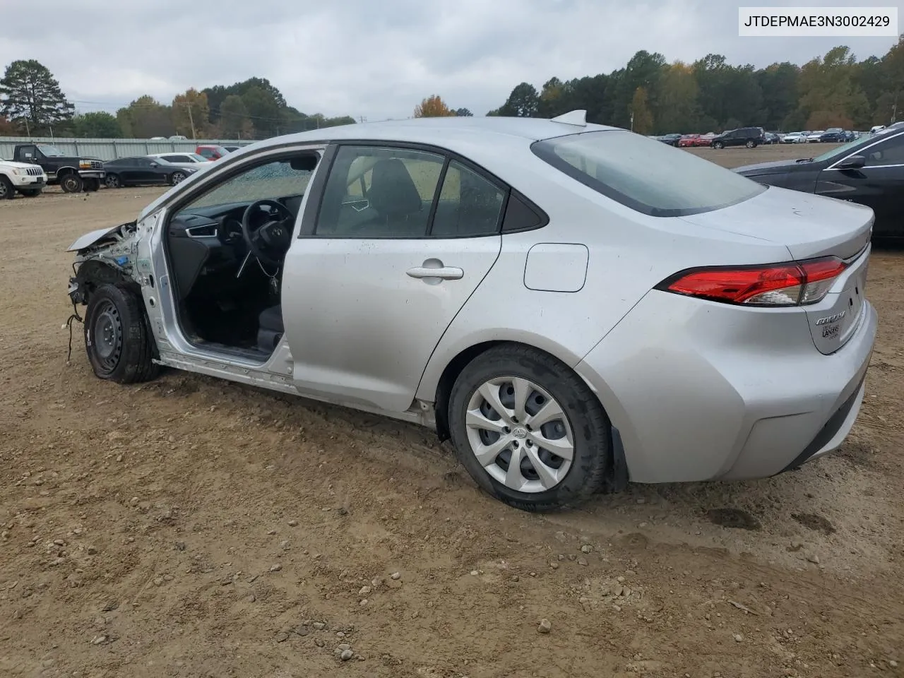 2022 Toyota Corolla Le VIN: JTDEPMAE3N3002429 Lot: 77671074