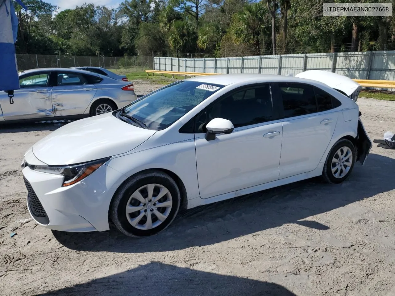 2022 Toyota Corolla Le VIN: JTDEPMAE3N3027668 Lot: 77750384