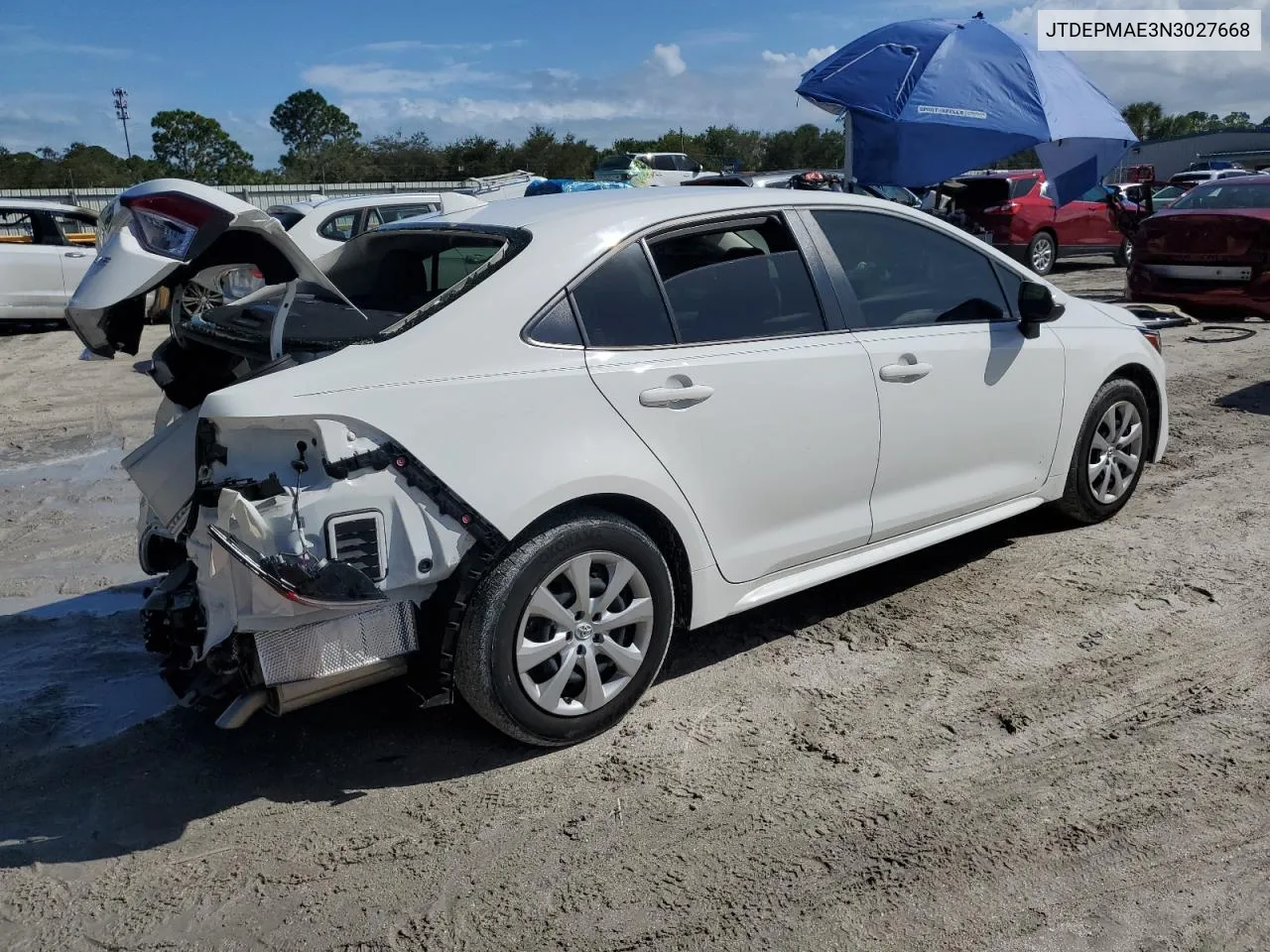 2022 Toyota Corolla Le VIN: JTDEPMAE3N3027668 Lot: 77750384