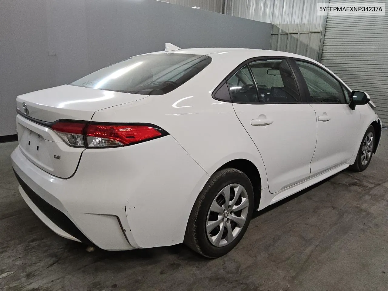 2022 Toyota Corolla Le VIN: 5YFEPMAEXNP342376 Lot: 77880764