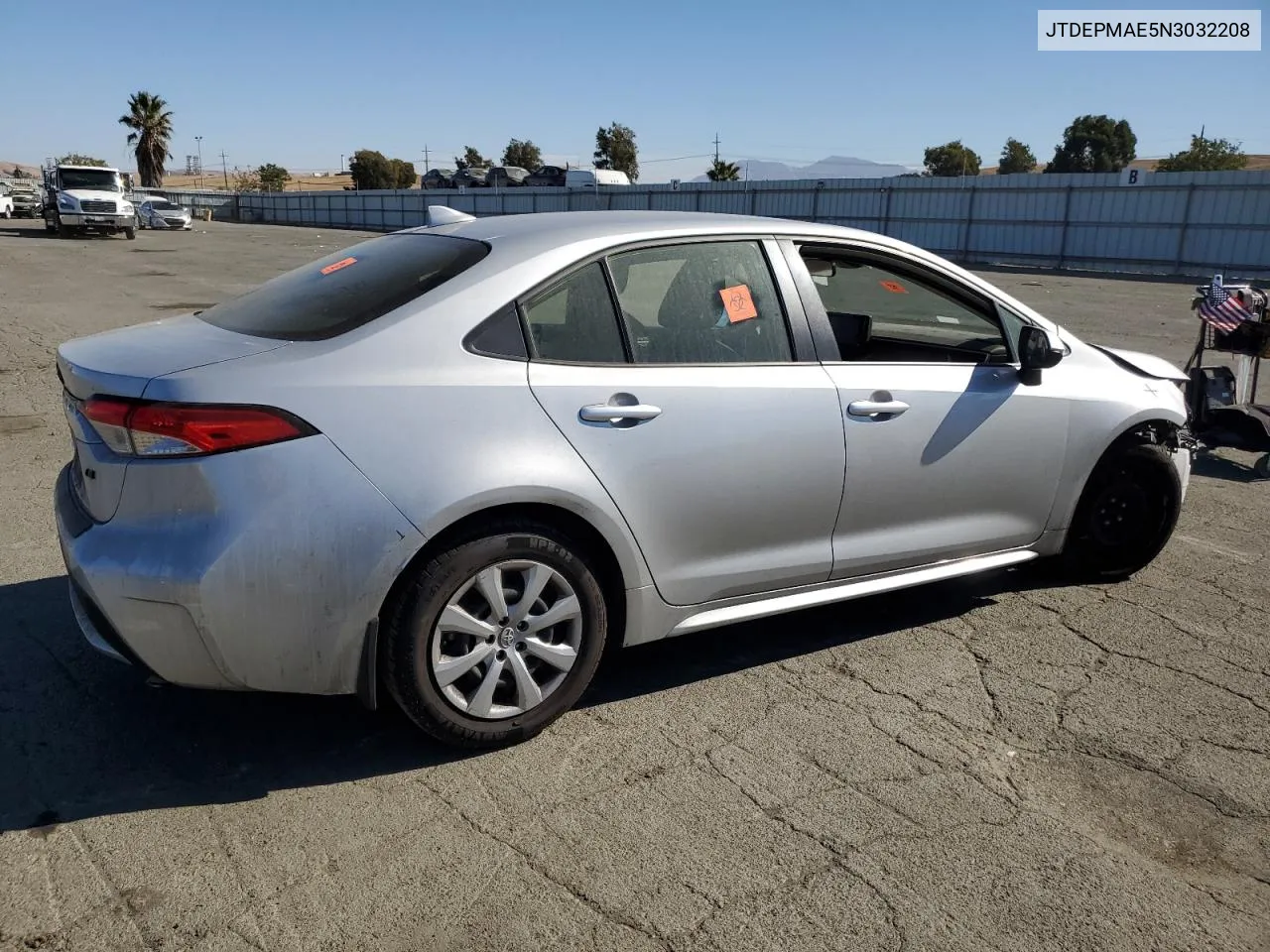 2022 Toyota Corolla Le VIN: JTDEPMAE5N3032208 Lot: 77985364