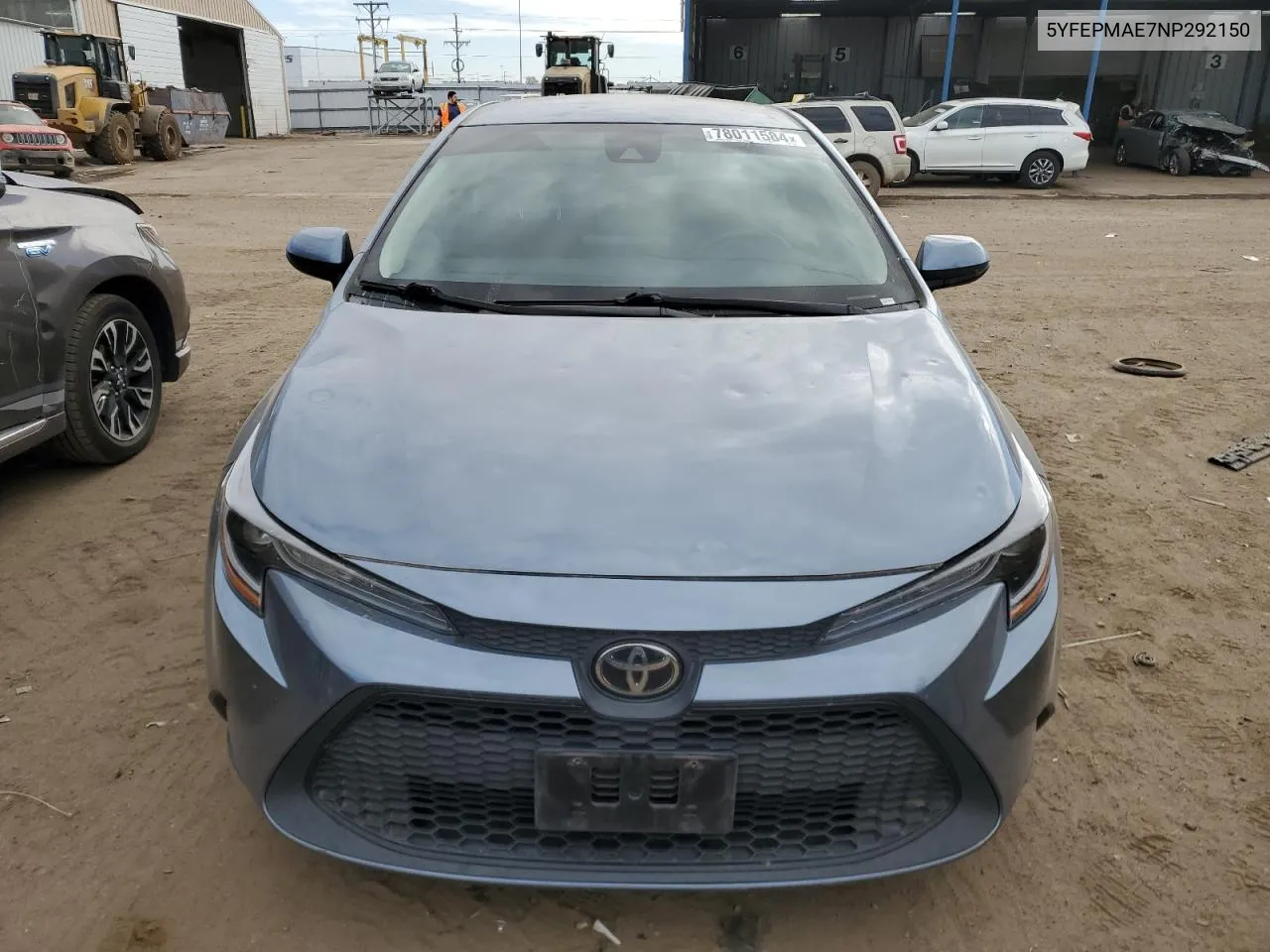 2022 Toyota Corolla Le VIN: 5YFEPMAE7NP292150 Lot: 78011584