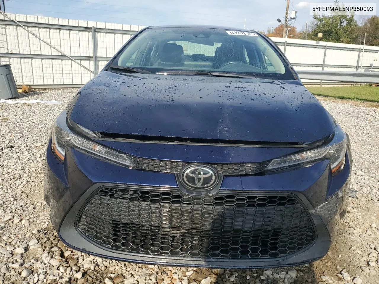 2022 Toyota Corolla Le VIN: 5YFEPMAE5NP350093 Lot: 78247894