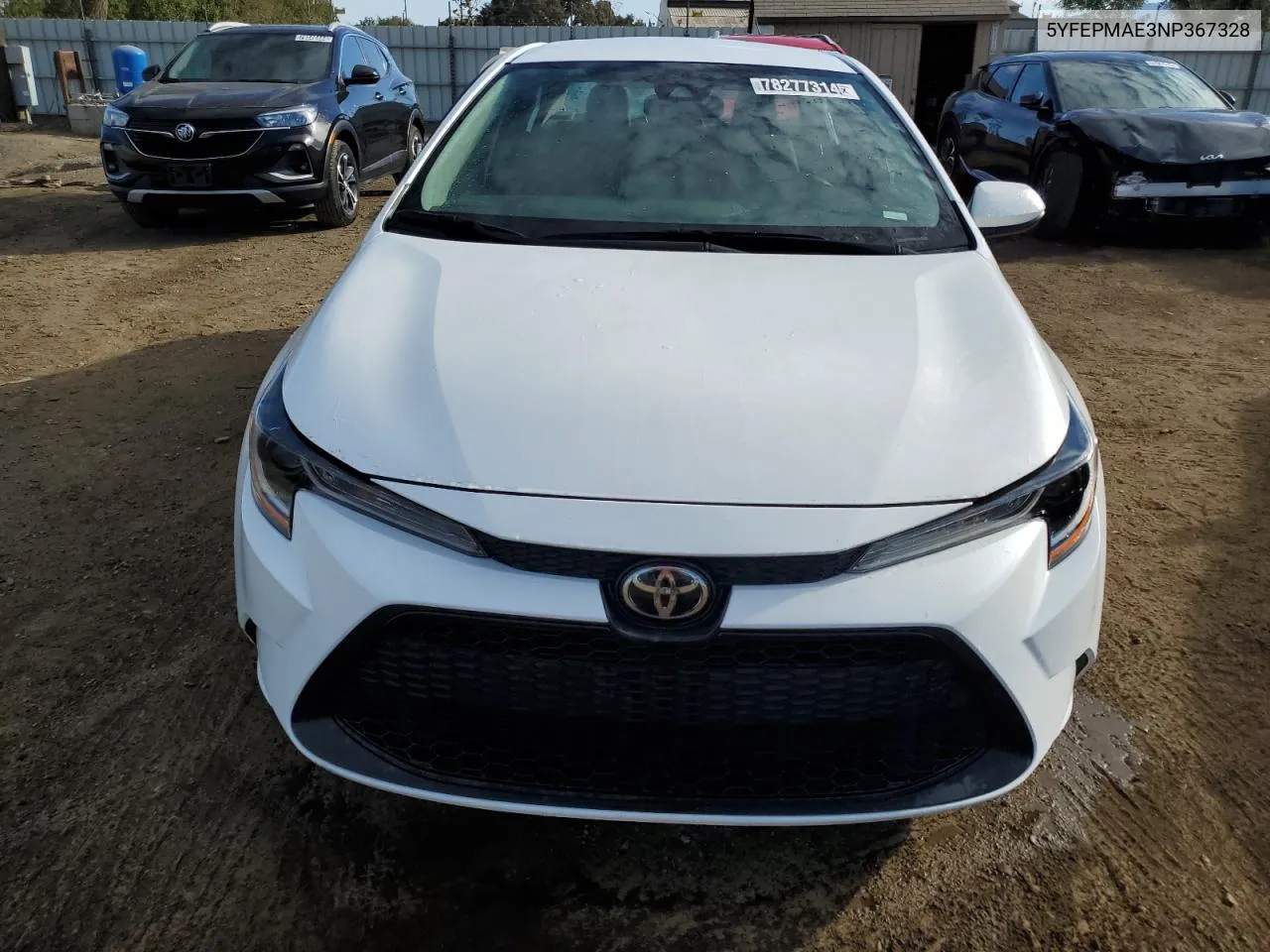 2022 Toyota Corolla Le VIN: 5YFEPMAE3NP367328 Lot: 78277314