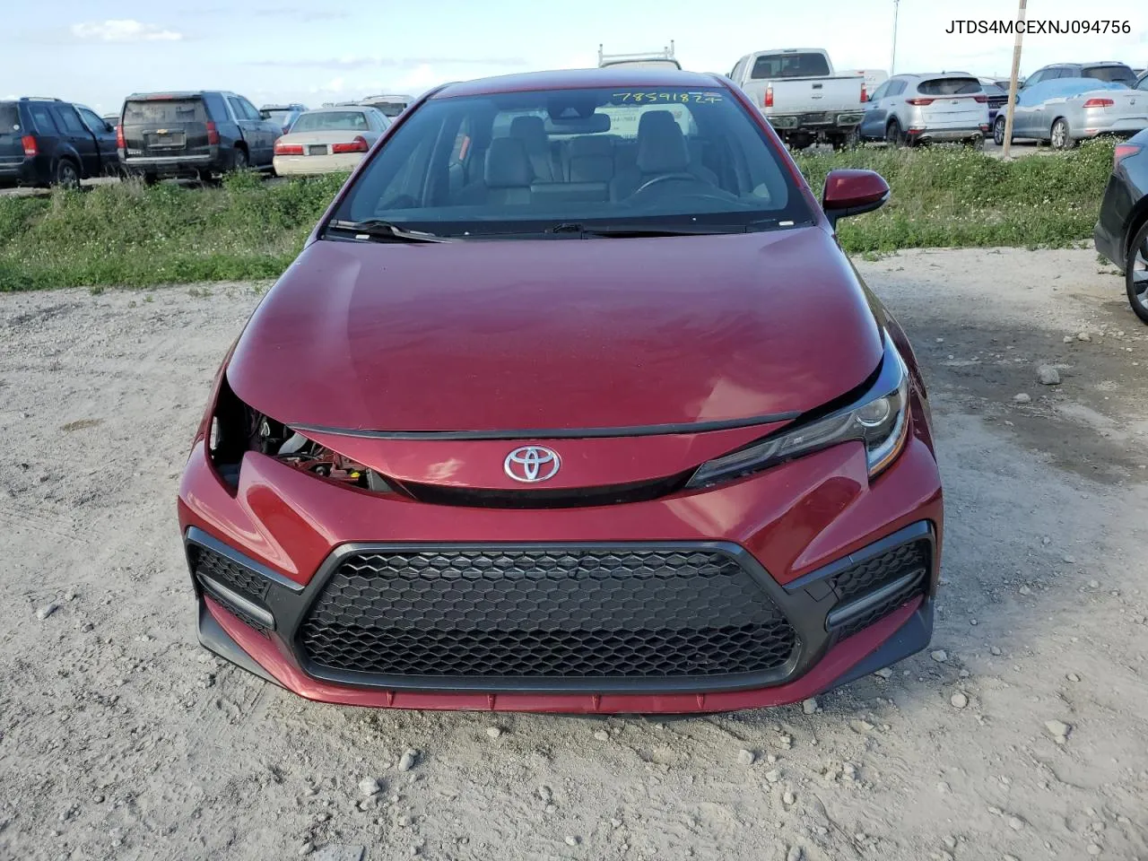 2022 Toyota Corolla Se VIN: JTDS4MCEXNJ094756 Lot: 78591824