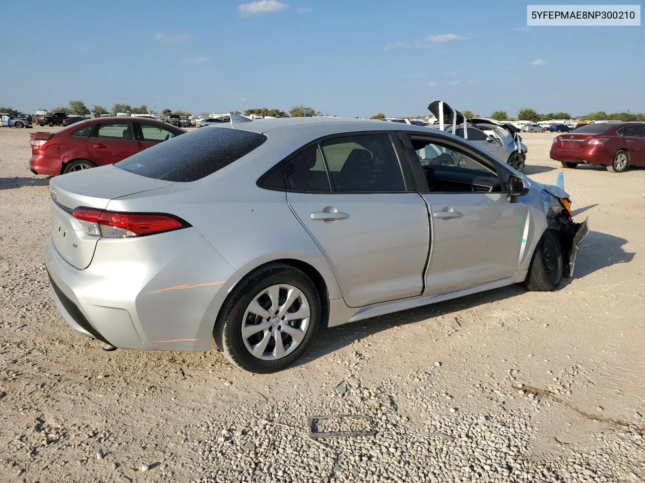 2022 Toyota Corolla Le VIN: 5YFEPMAE8NP300210 Lot: 78645794