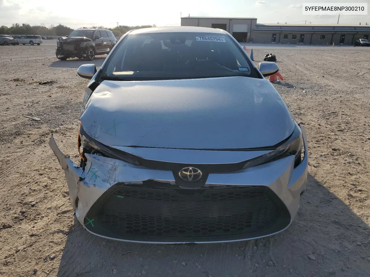 2022 Toyota Corolla Le VIN: 5YFEPMAE8NP300210 Lot: 78645794