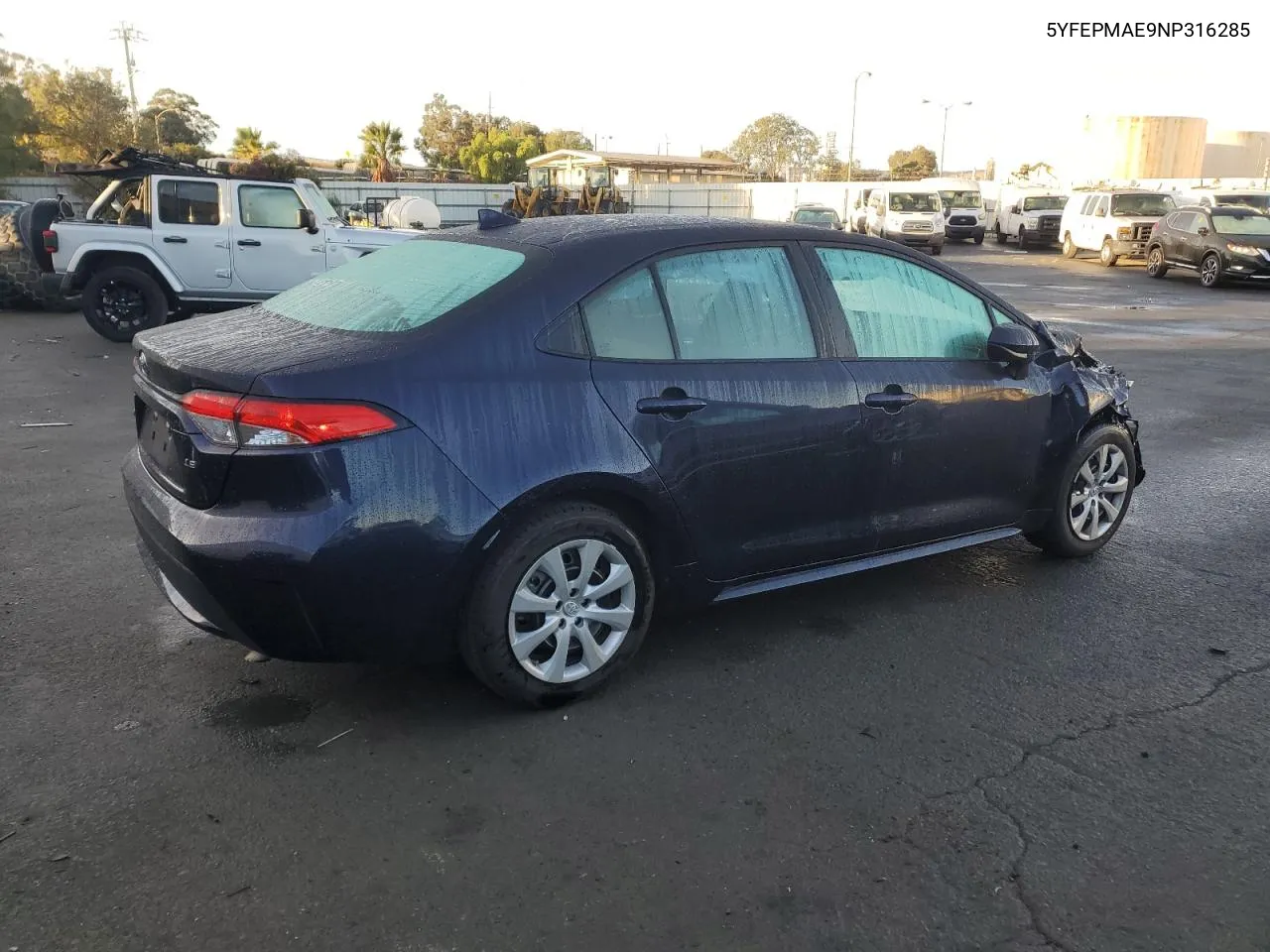 2022 Toyota Corolla Le VIN: 5YFEPMAE9NP316285 Lot: 78670464