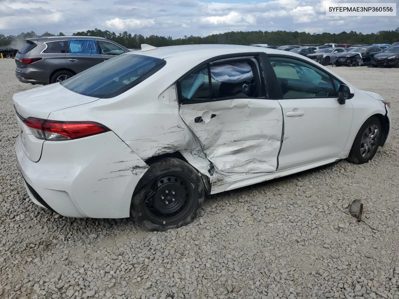 5YFEPMAE3NP360556 2022 Toyota Corolla Le