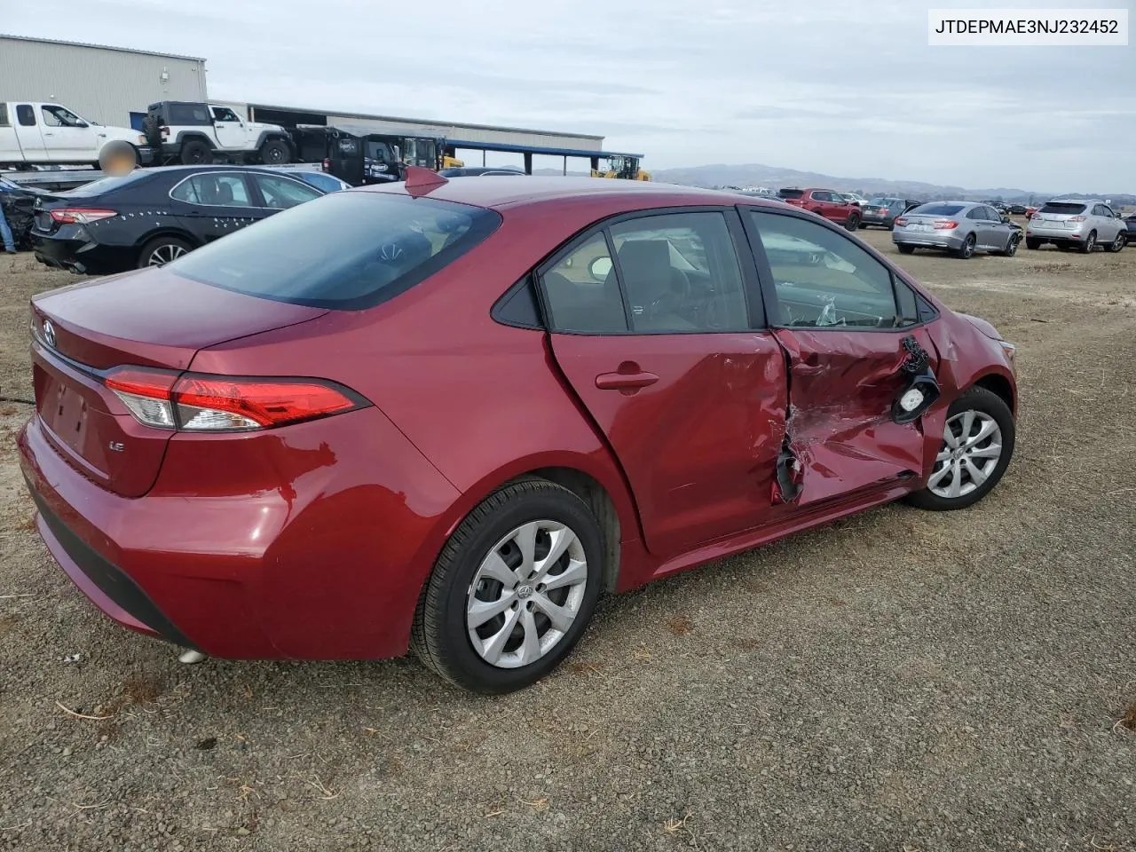 2022 Toyota Corolla Le VIN: JTDEPMAE3NJ232452 Lot: 78859704