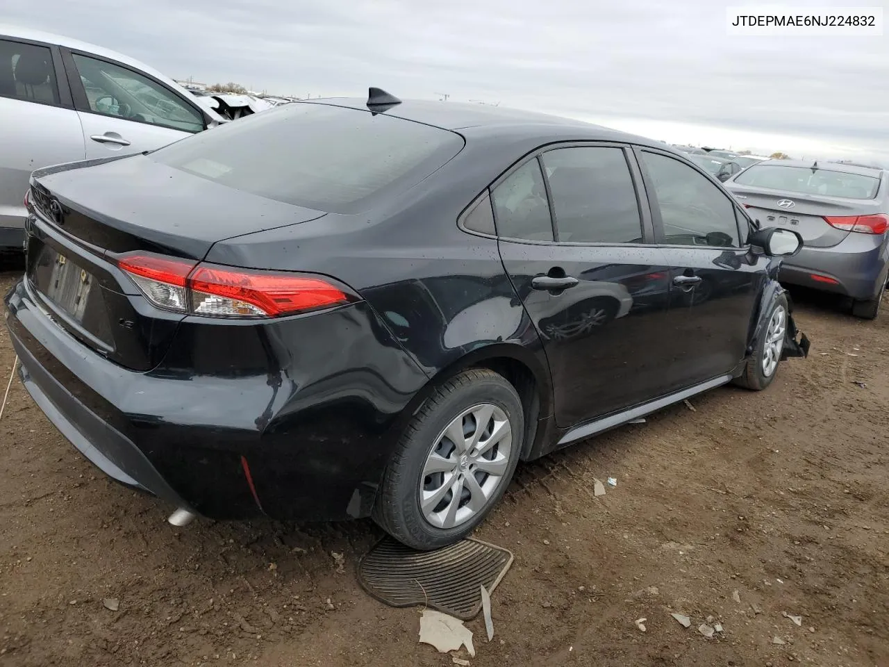 2022 Toyota Corolla Le VIN: JTDEPMAE6NJ224832 Lot: 79033704