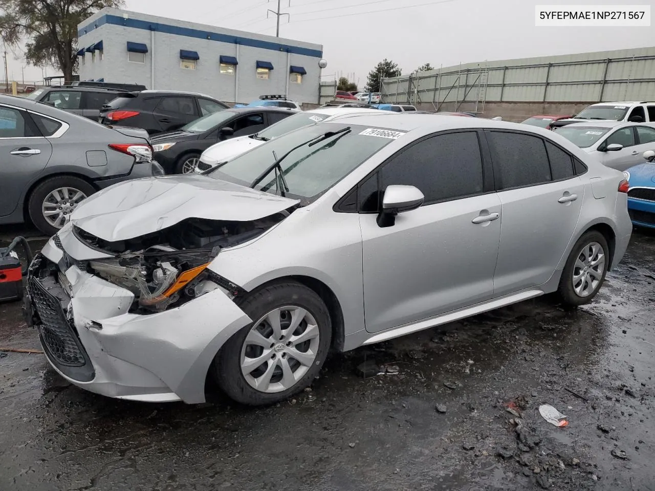 2022 Toyota Corolla Le VIN: 5YFEPMAE1NP271567 Lot: 79106684