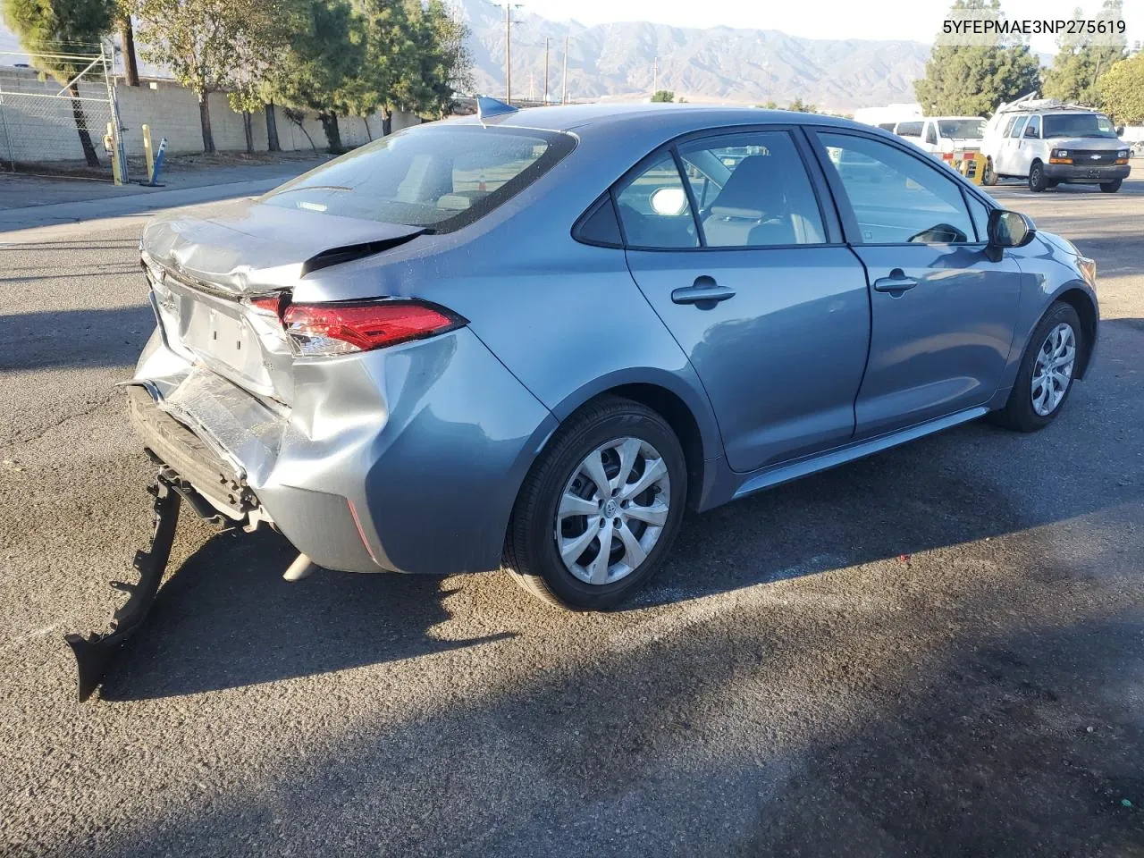 2022 Toyota Corolla Le VIN: 5YFEPMAE3NP275619 Lot: 79259174