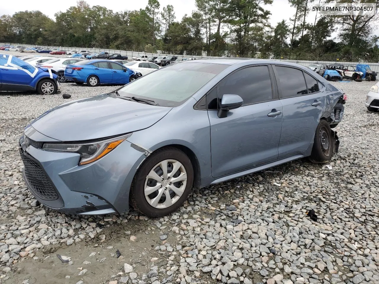 2022 Toyota Corolla Le VIN: 5YFEPMAE7NP304507 Lot: 79942484