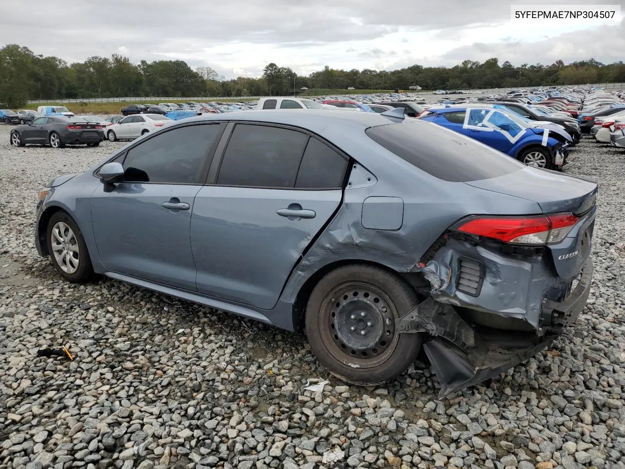 2022 Toyota Corolla Le VIN: 5YFEPMAE7NP304507 Lot: 79942484