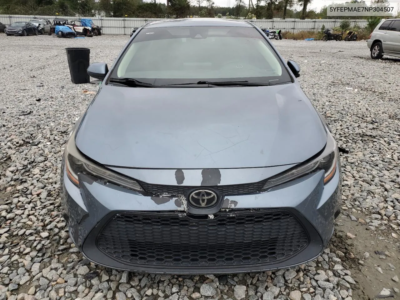 2022 Toyota Corolla Le VIN: 5YFEPMAE7NP304507 Lot: 79942484