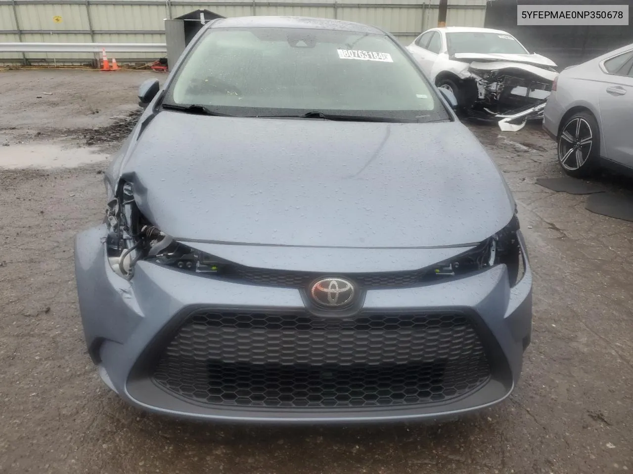 2022 Toyota Corolla Le VIN: 5YFEPMAE0NP350678 Lot: 80763184