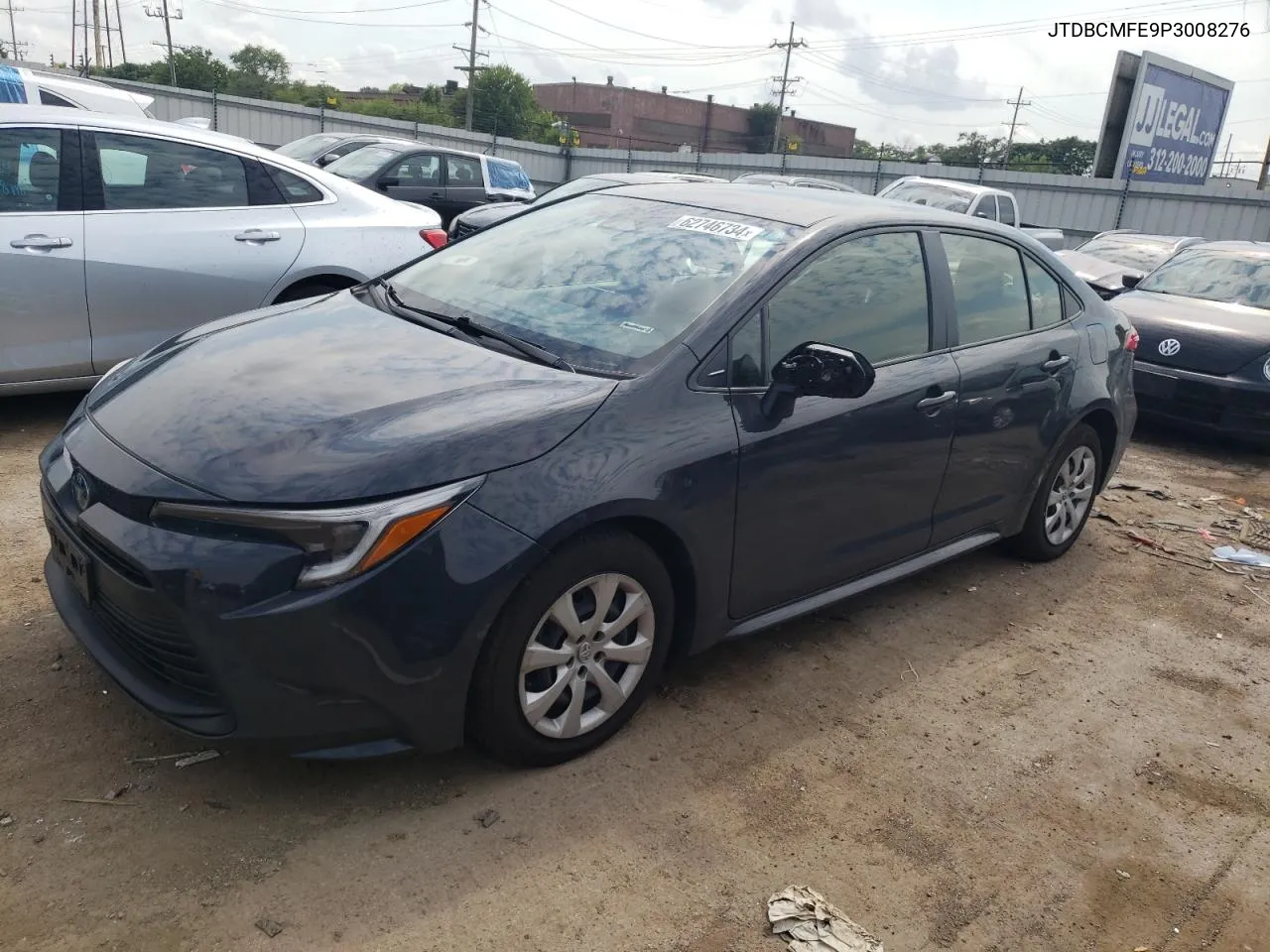 2023 Toyota Corolla Le VIN: JTDBCMFE9P3008276 Lot: 62746734