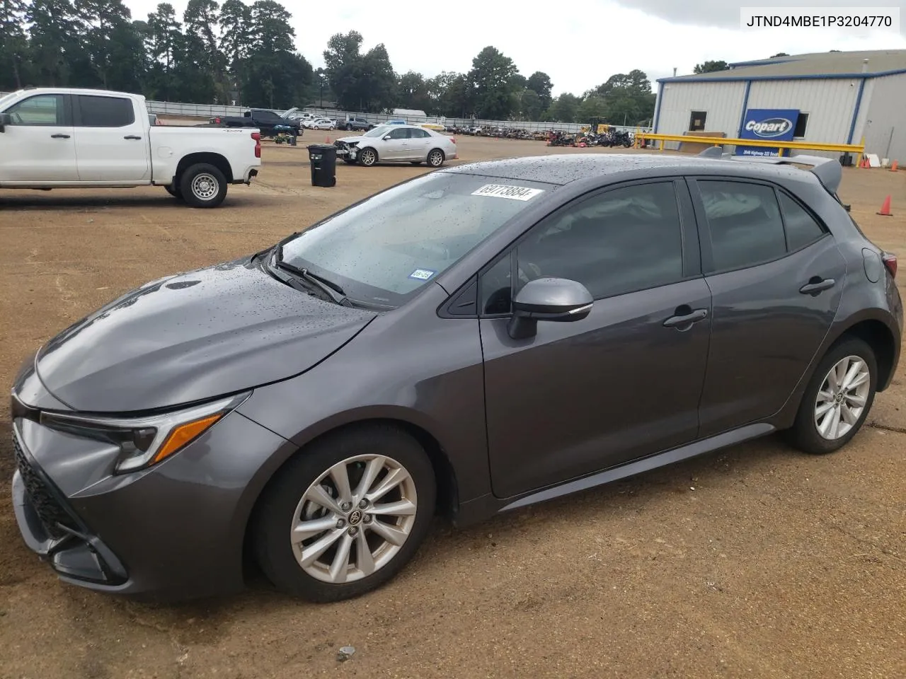 2023 Toyota Corolla Se VIN: JTND4MBE1P3204770 Lot: 69773884