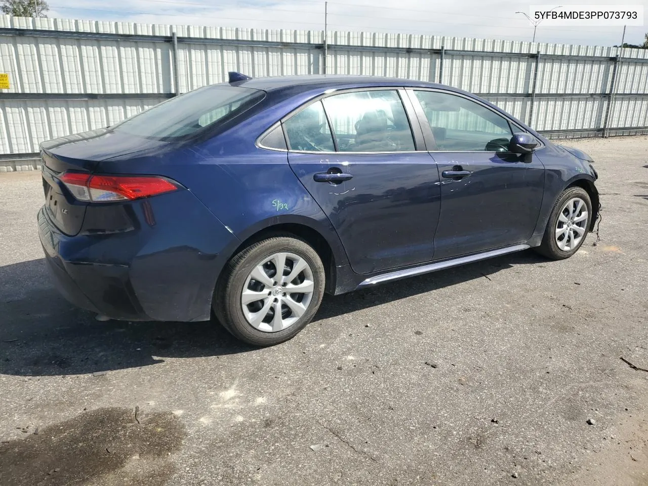 2023 Toyota Corolla Le VIN: 5YFB4MDE3PP073793 Lot: 70968254