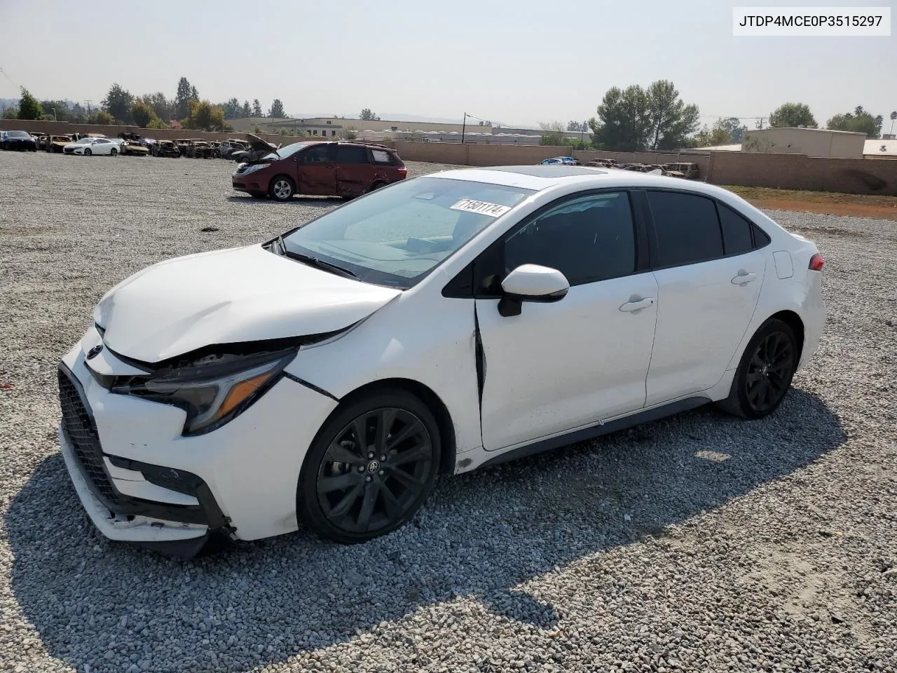 2023 Toyota Corolla Se VIN: JTDP4MCE0P3515297 Lot: 71501174