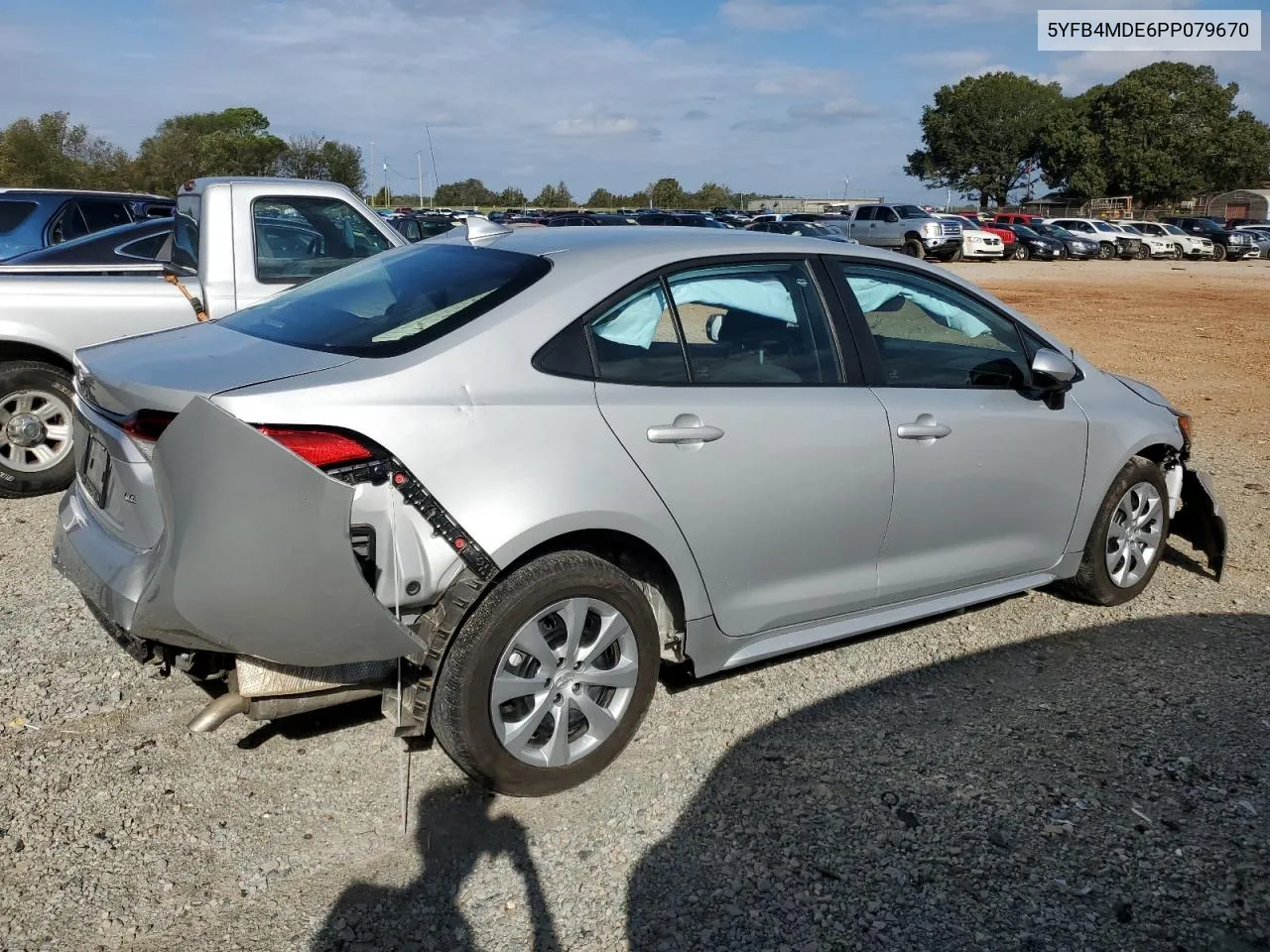 2023 Toyota Corolla Le VIN: 5YFB4MDE6PP079670 Lot: 71776124