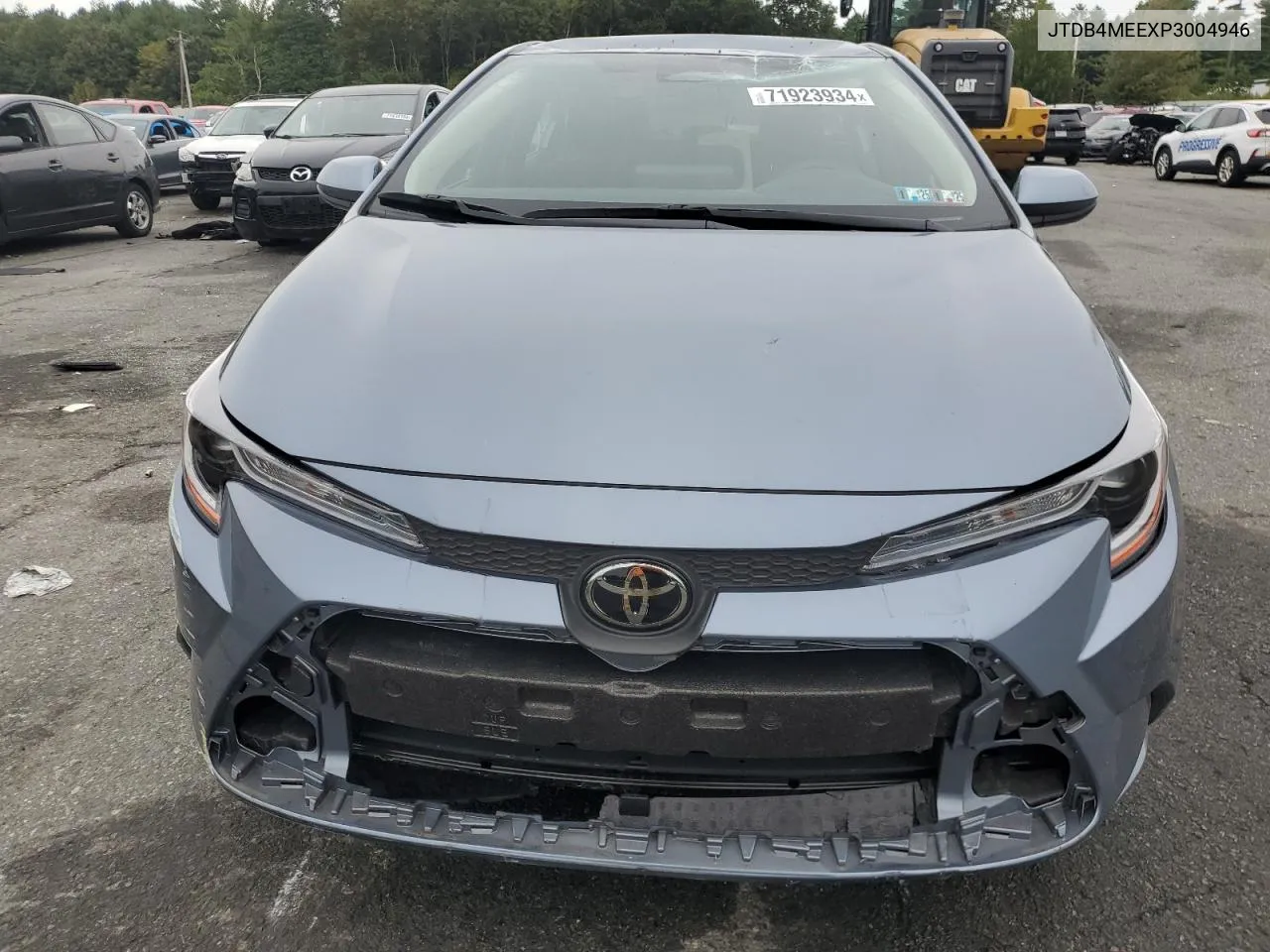 2023 Toyota Corolla Le VIN: JTDB4MEEXP3004946 Lot: 71923934