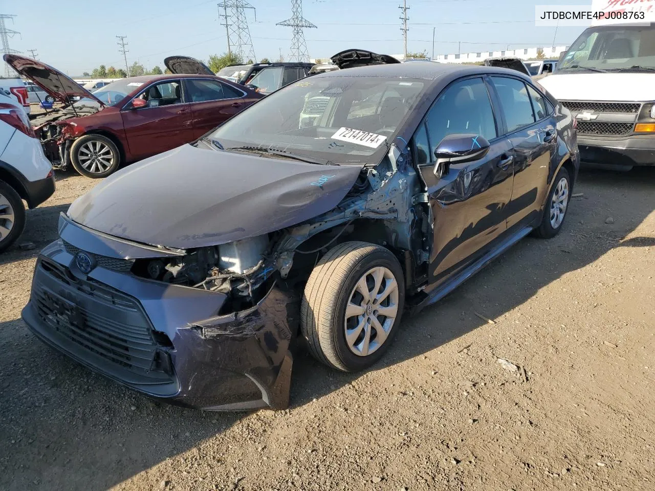 2023 Toyota Corolla Le VIN: JTDBCMFE4PJ008763 Lot: 72147014