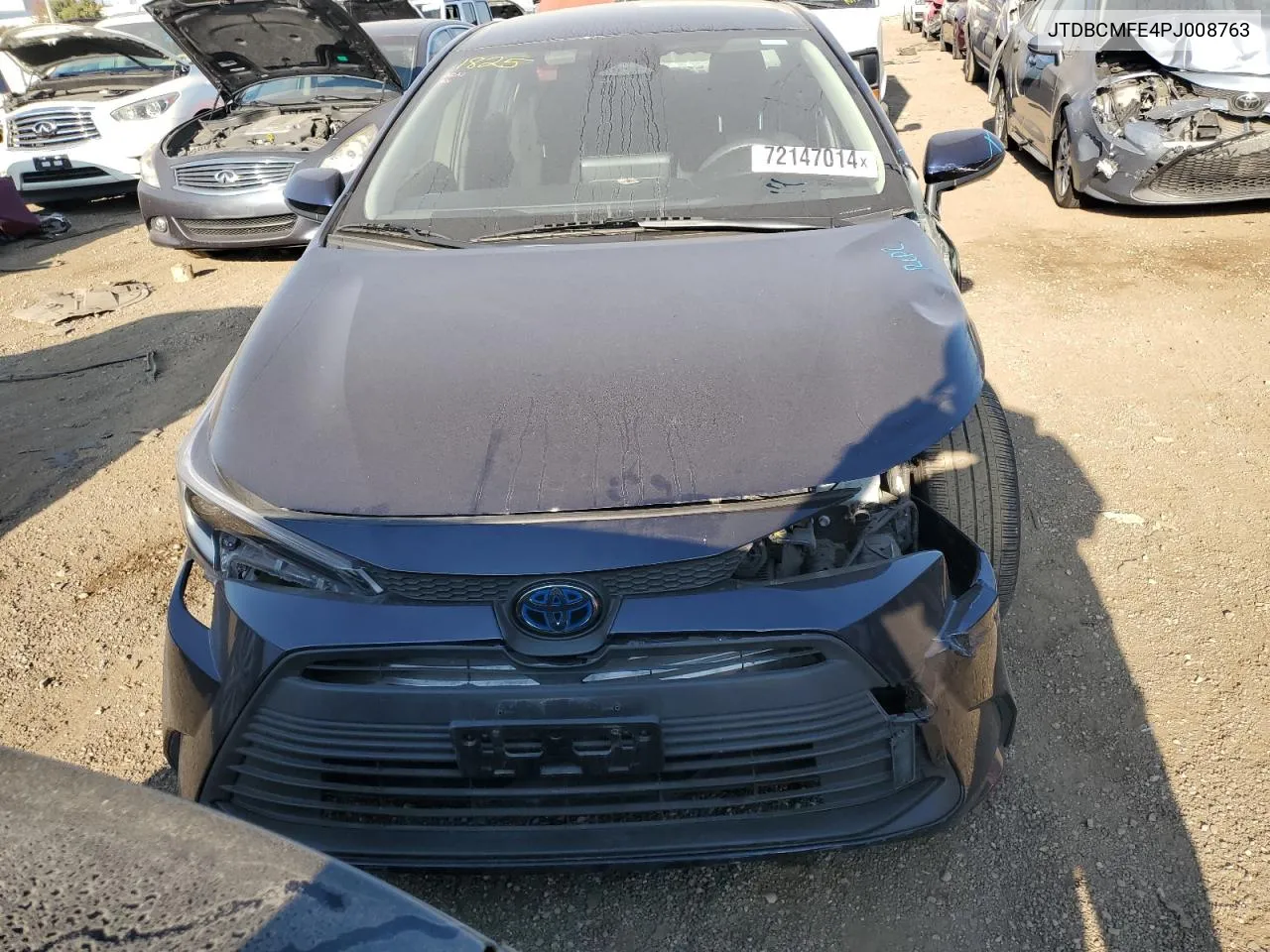 2023 Toyota Corolla Le VIN: JTDBCMFE4PJ008763 Lot: 72147014