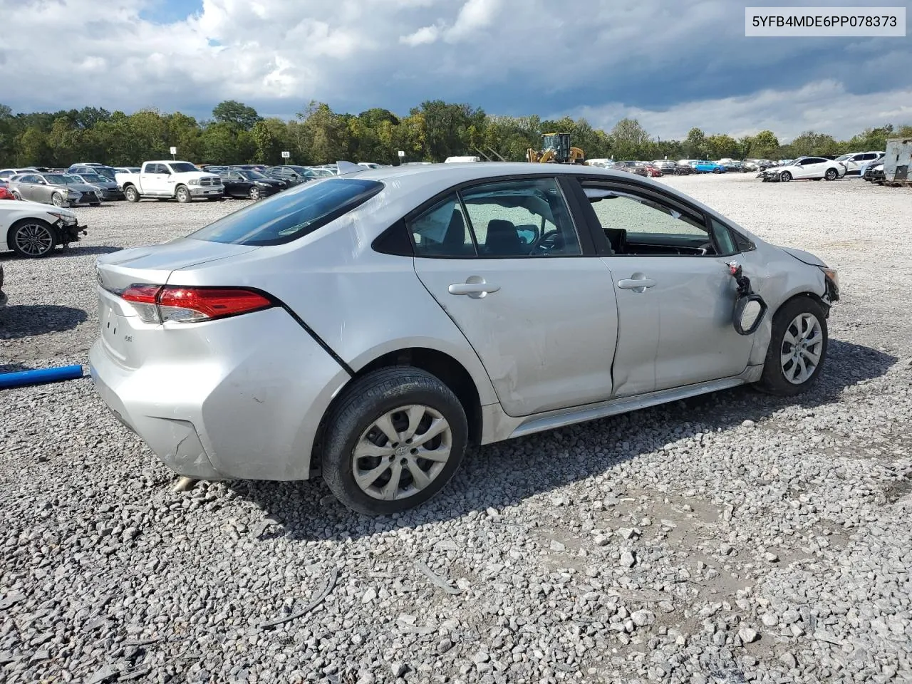 2023 Toyota Corolla Le VIN: 5YFB4MDE6PP078373 Lot: 73357974