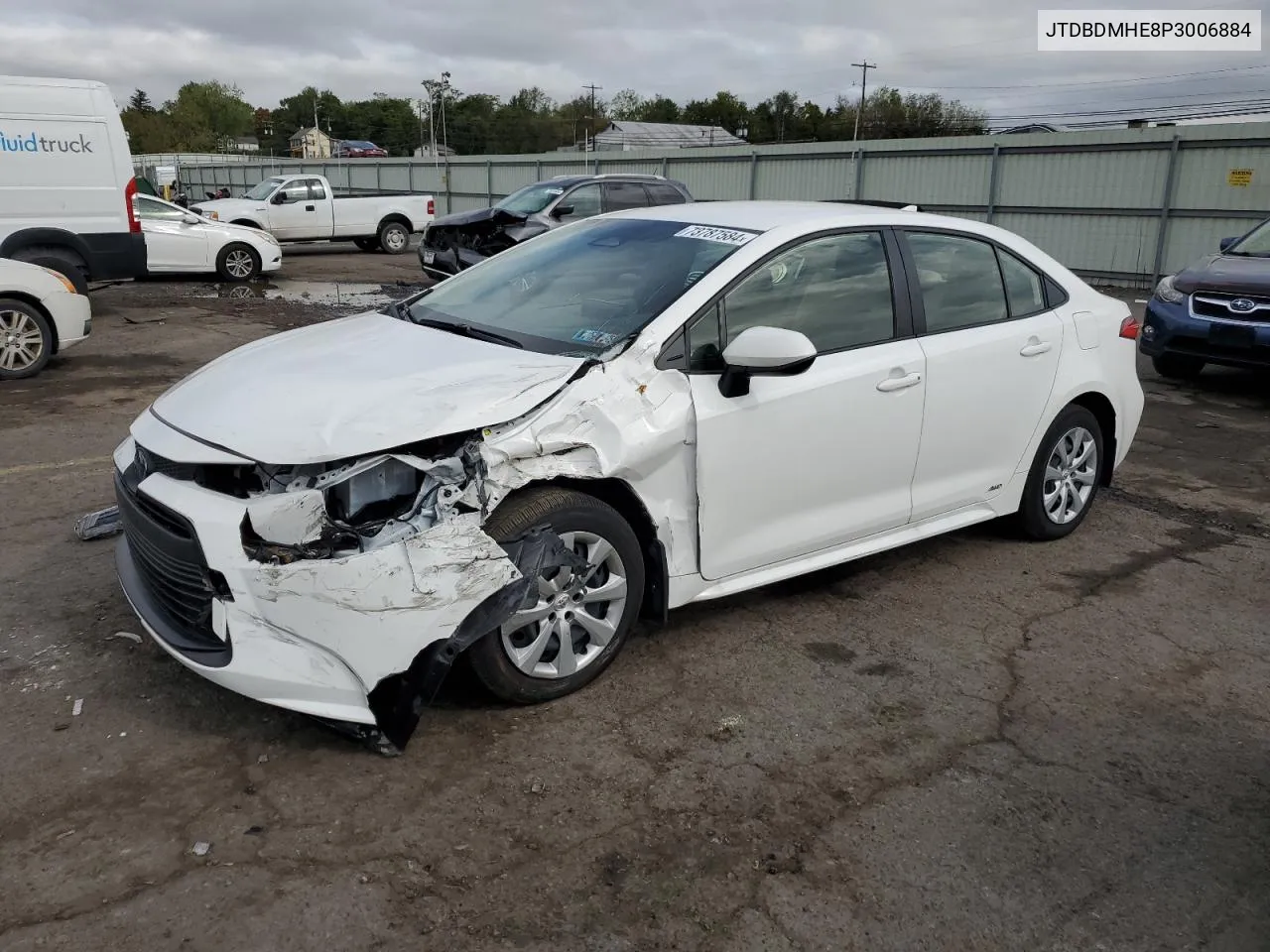 2023 Toyota Corolla Le VIN: JTDBDMHE8P3006884 Lot: 73787584