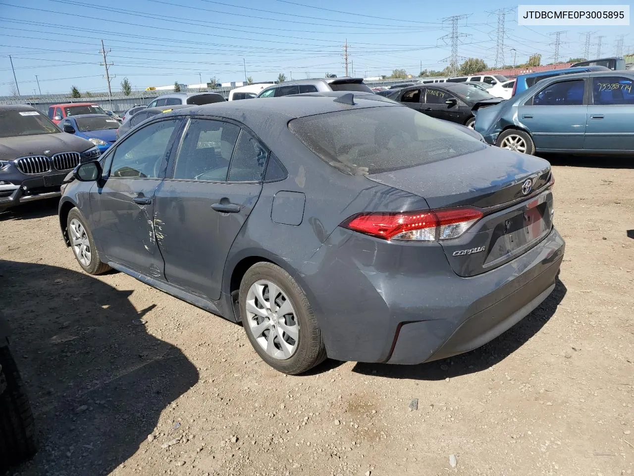 2023 Toyota Corolla Le VIN: JTDBCMFE0P3005895 Lot: 74608424