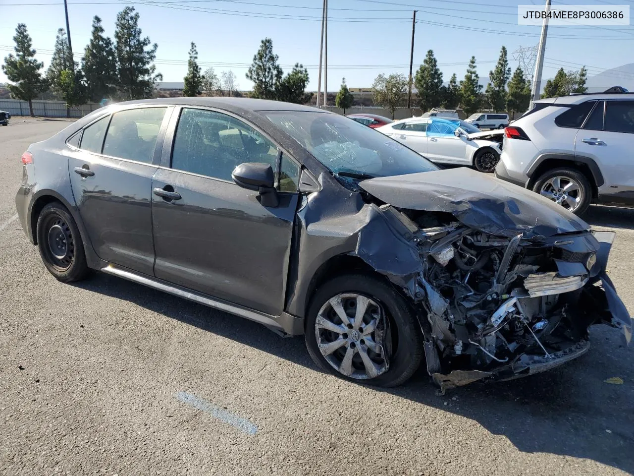 2023 Toyota Corolla Le VIN: JTDB4MEE8P3006386 Lot: 77090014